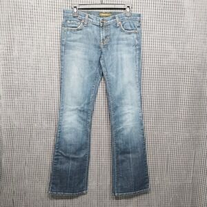 David Kahn Bootcut Heidi Jeans Women Low Rise Medium Wash 27 Blue
